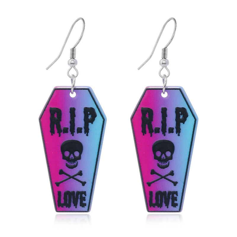 Wholesale Halloween Hand Bat Earrings